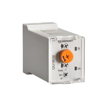 CROUZET Plug-In Timer, Multifunction, Output 1X10A, 12-240 VACdc, 8 Pins OU1R10MV1